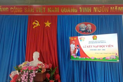 Liên đội Đinh Tiên Hoàng, xã Krông Á tổ chức Lễ kết nạp đội viện theo đúng Kế hoạch.