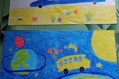 Liên đội Đinh Tiên Hoàng tham gia vẽ Tranh Ô tô mơ ước năm học 2024-2025 số lượng 50 bài dự thi